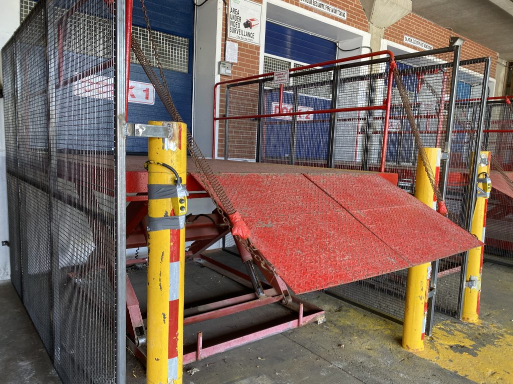 The much more friendly to human touch, welded mesh grating suites safety guards. While it still protects people from falling from hydraulic lifters, it is much friendlier to human touch. JW Investrade Inc. for metalgrating.ca 2022, London, Ontario